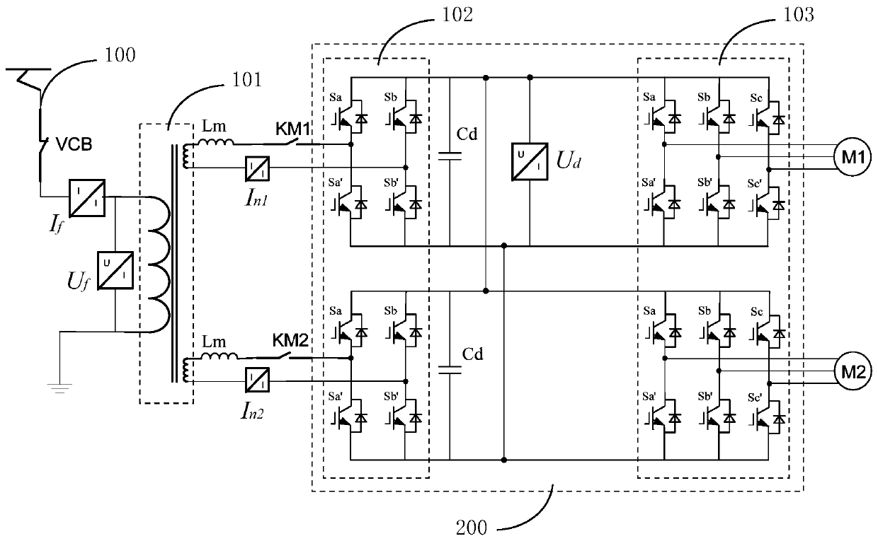 A train pantograph loss detection and protection device and method