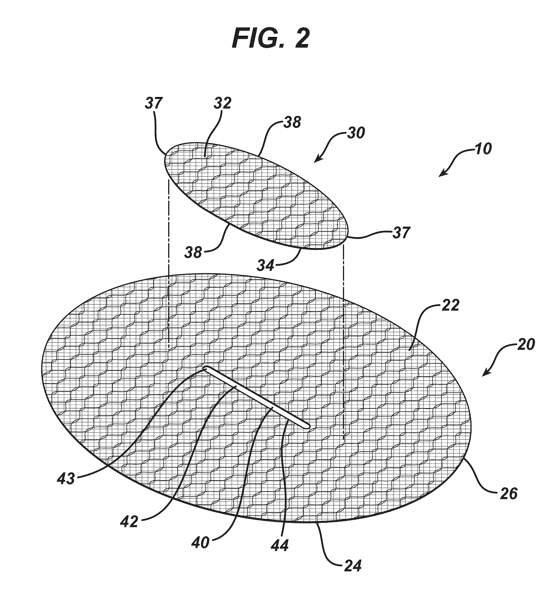 Single plane tissue repair patch