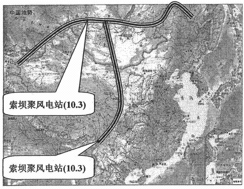 Energy-gathering flow power station, construction method of energy-gathering flow channel, cable dam and application