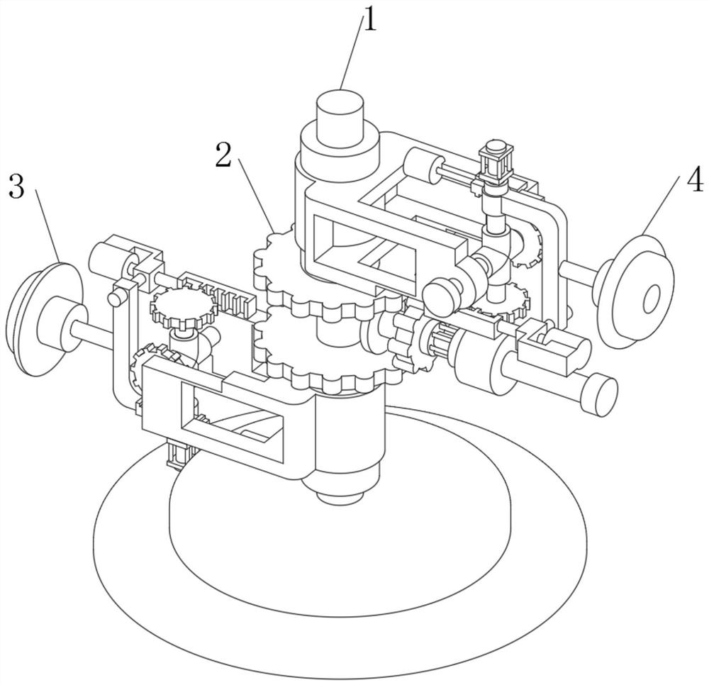 A symmetrical steering adjustment device for machining