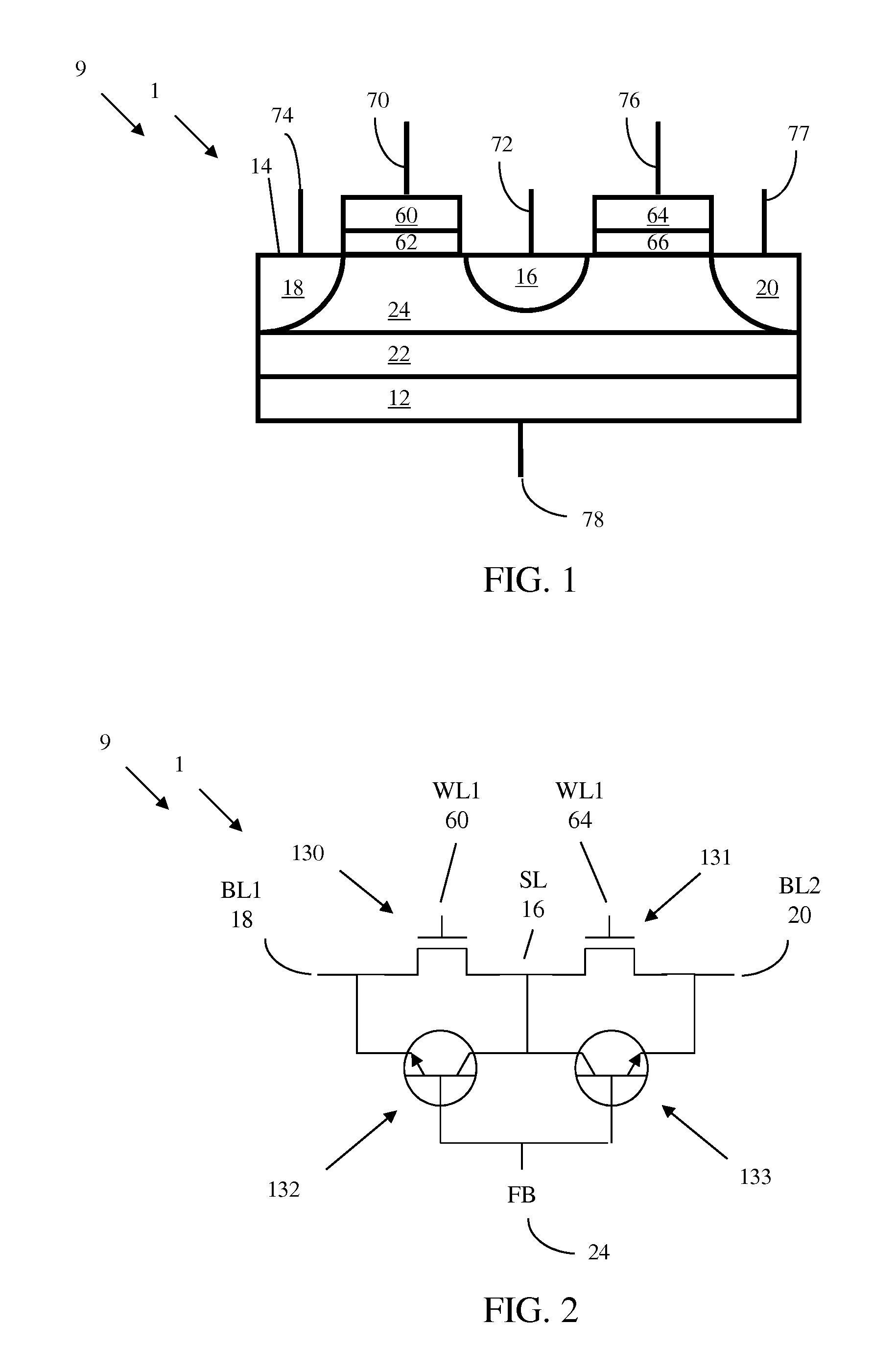 Dual-Port Semiconductor Memory and First-In First-Out (FIFO) Memory Having Electrically Floating Body Transistor