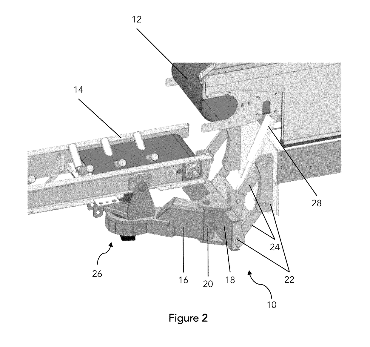 Parallel lift turret mount