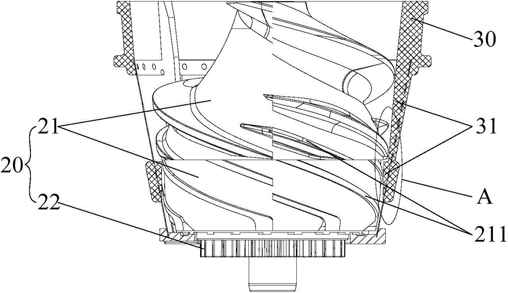 Screw extrusion-type juice extractor