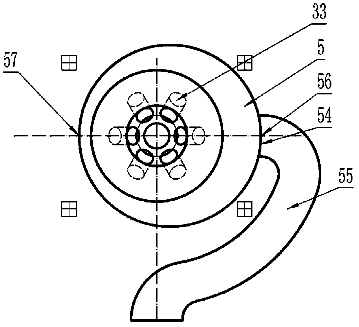 Cooling device for annular cooling machine and annular cooling machine