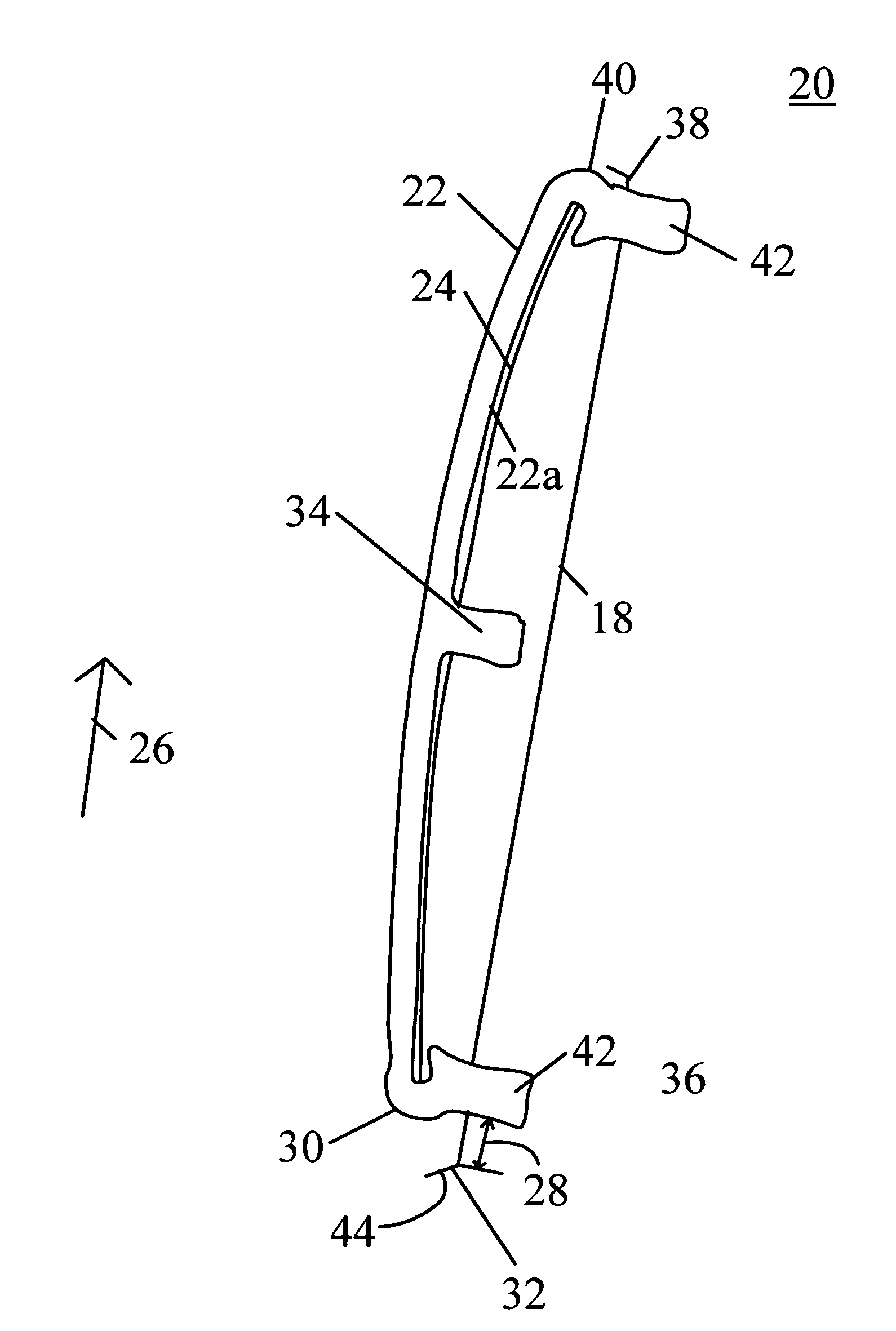 Compliant chain guide with blade spring