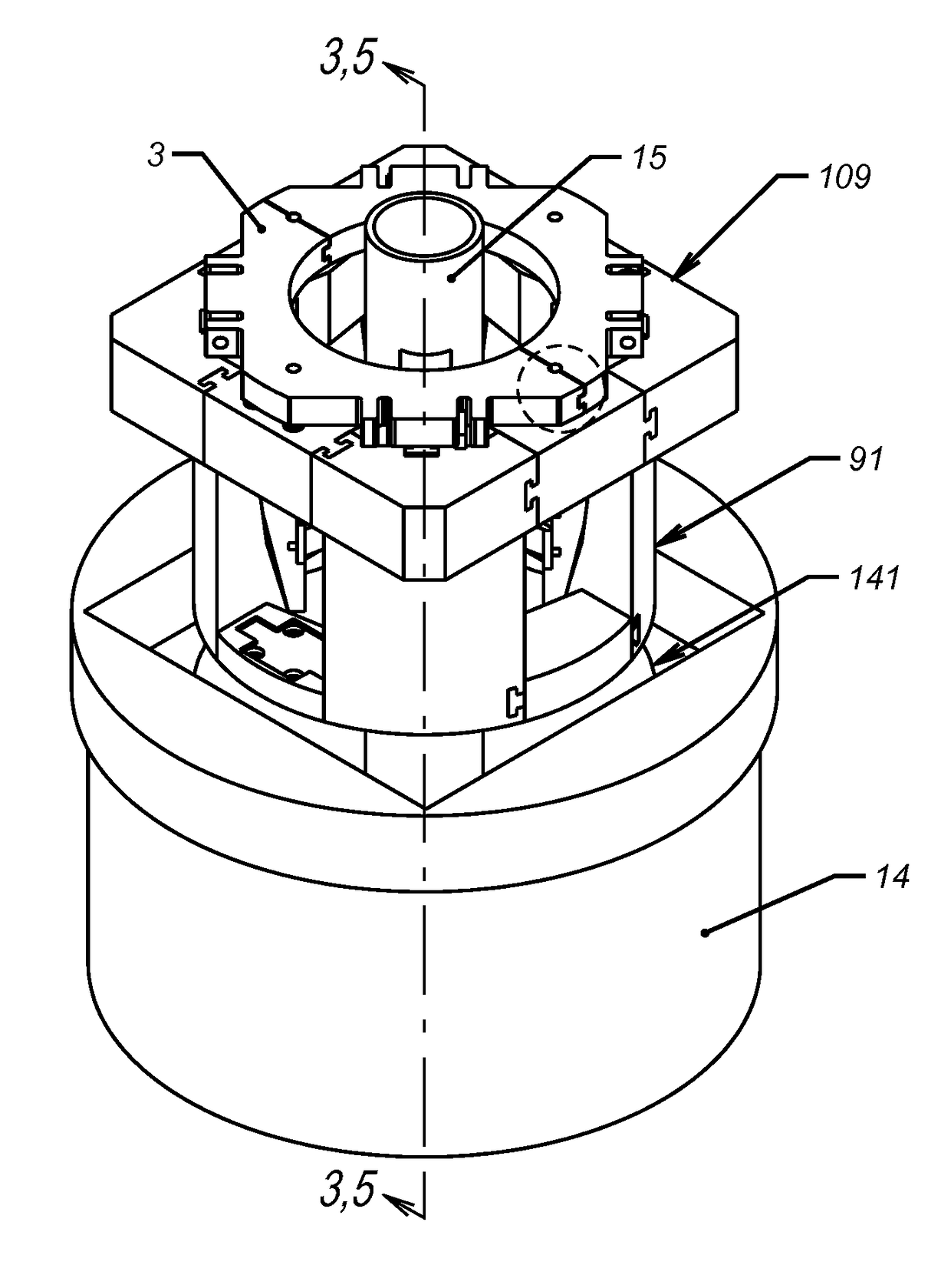 Flush mounted spider assembly