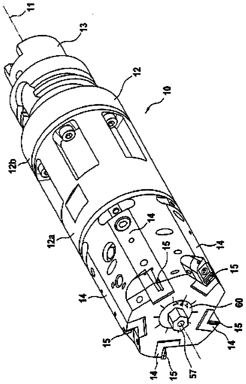 Adjusting device for a cutting tool and cutting tool having an adjusting device