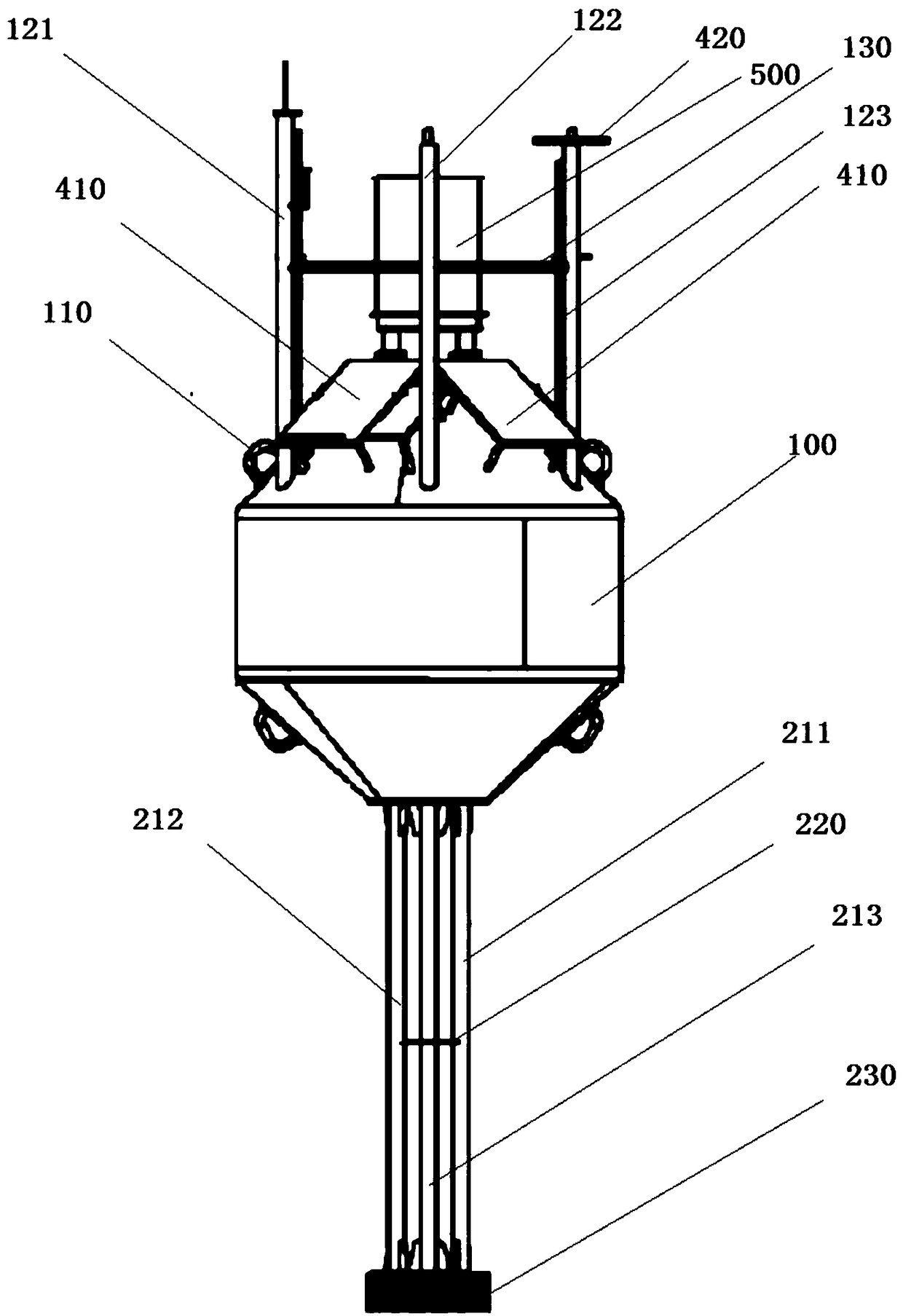 An anti-collision self-stabilizing single floating body used for carrying a lidar system buoy