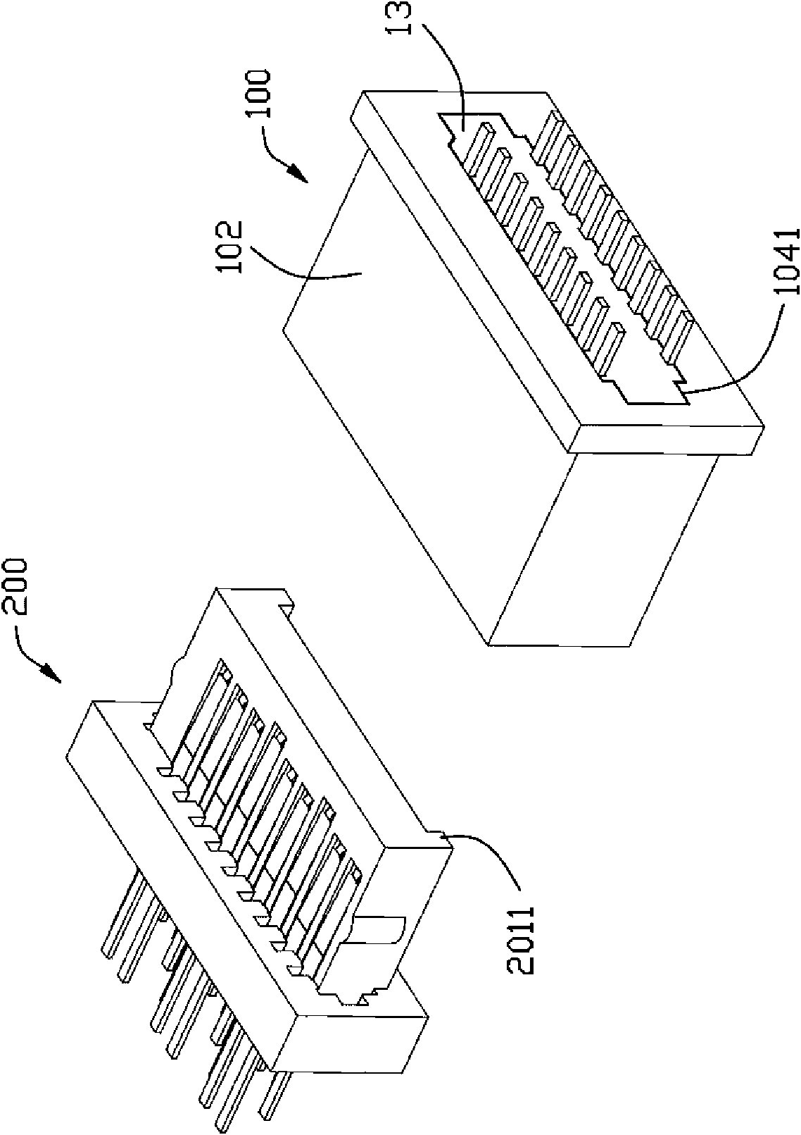 Electric connector assembly and its socket electric connector and plug electric connector