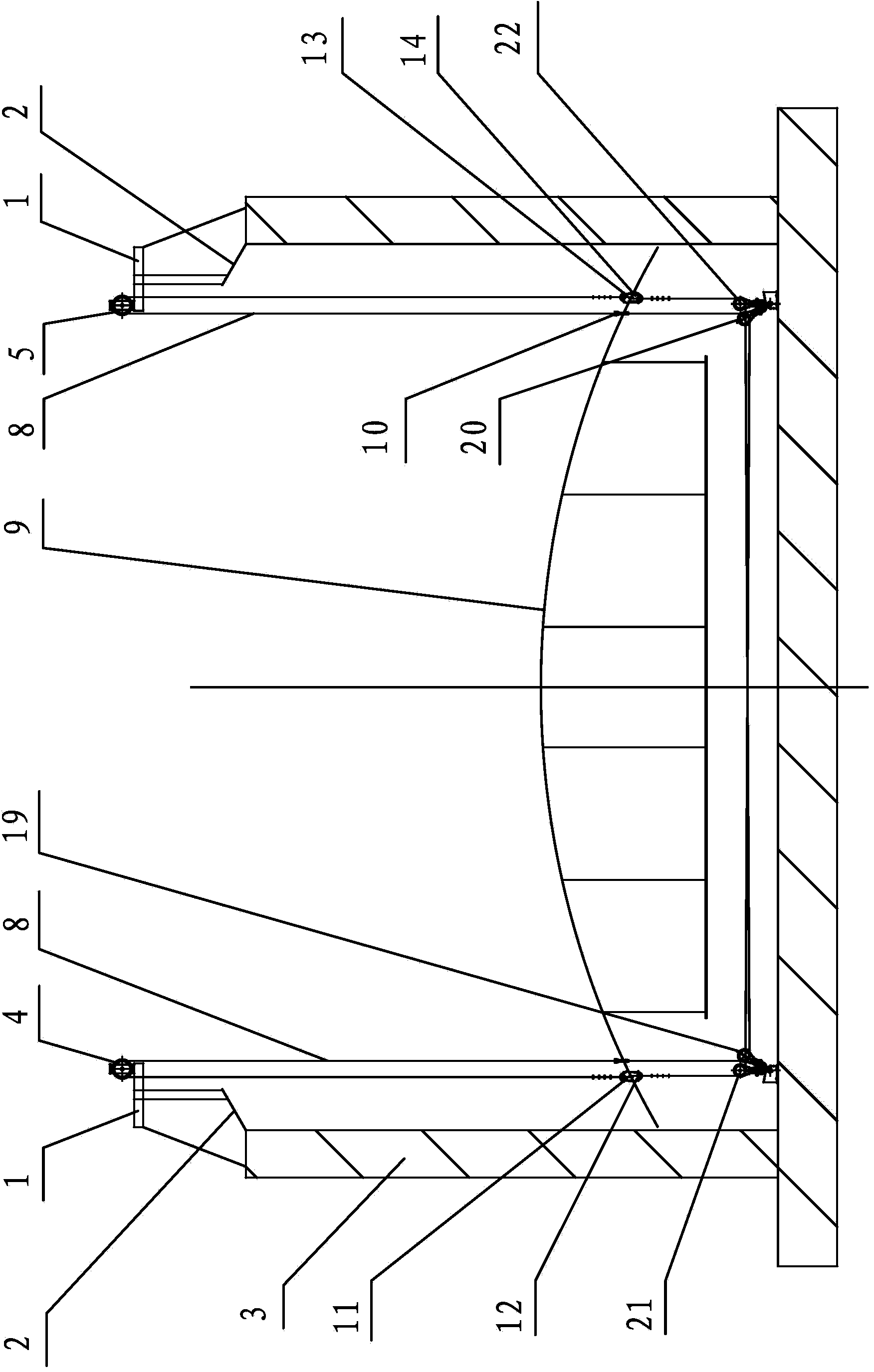 Automatic tank top balance air jacking method and jacking device for LNG storage tank