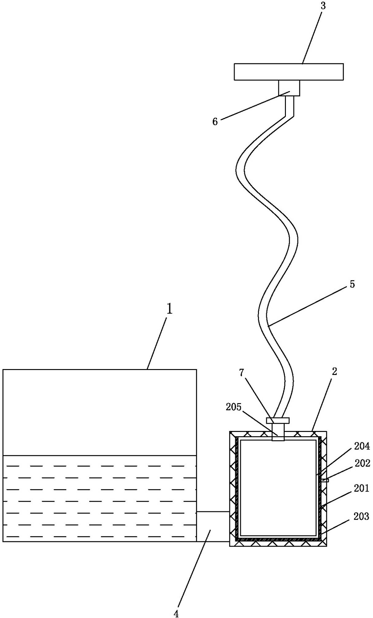 Suspended electric steam iron with nanomaterial heater