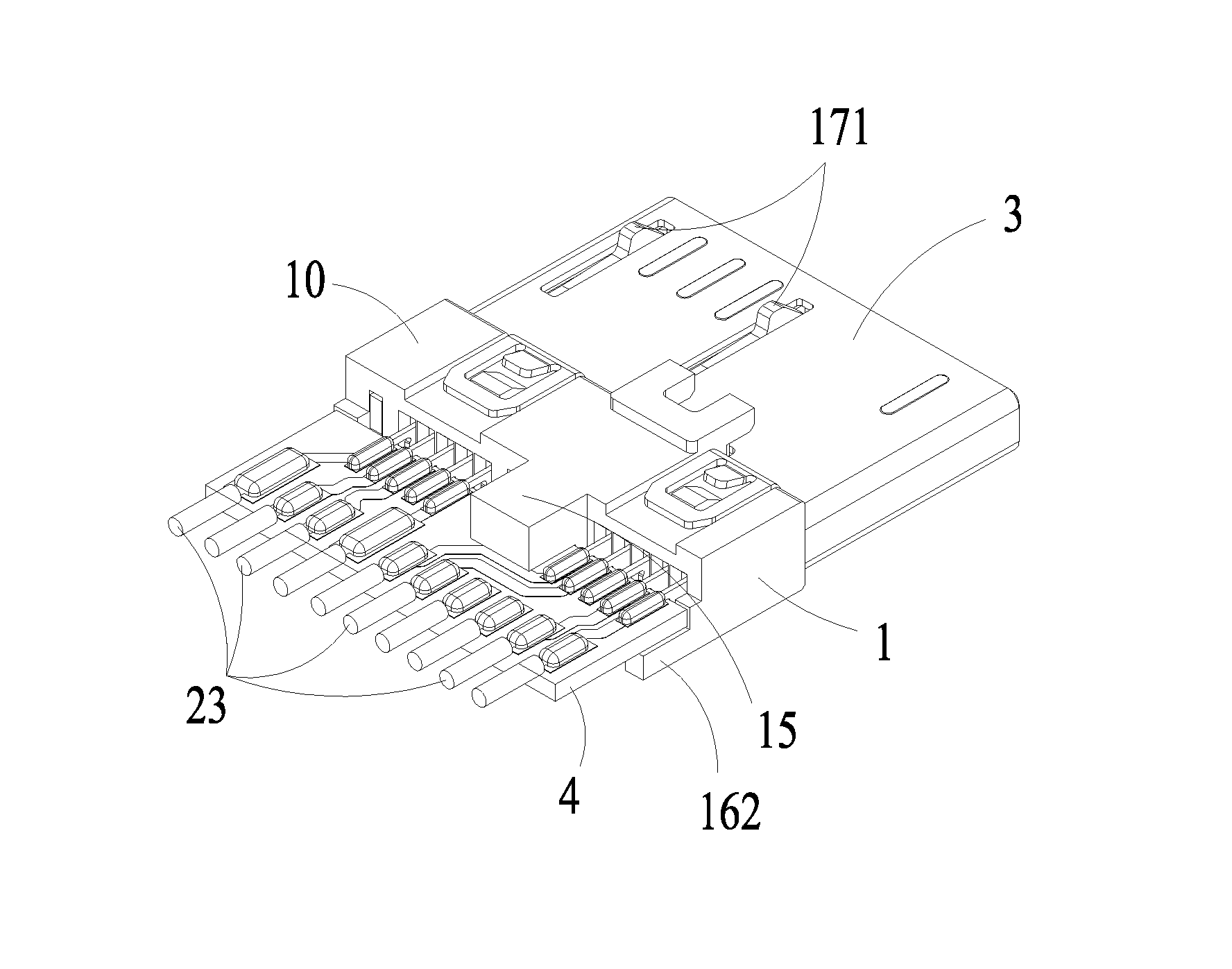 Cable Connector with Inner Circuit Board for Connecting with Cables