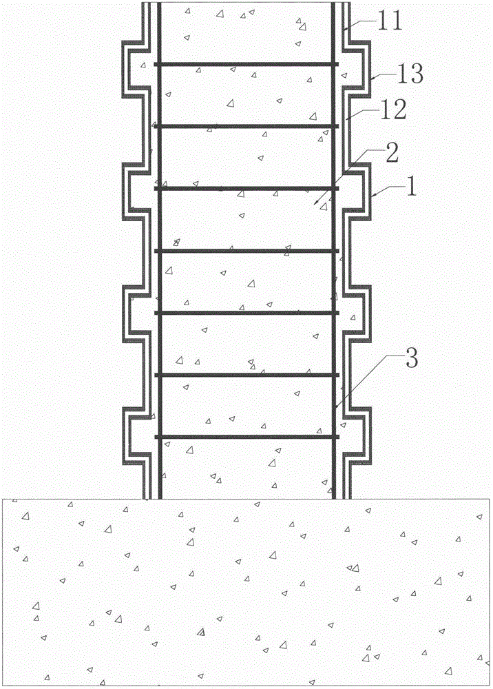 Seawater sea-sand concrete structure with corrugated composite pipe