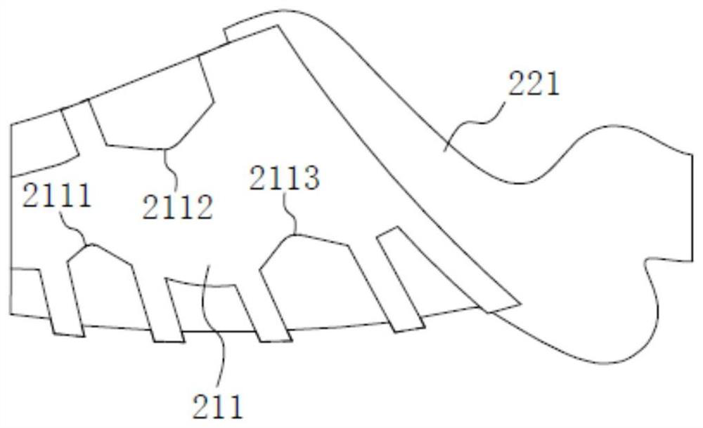 A safety shoe side row assembly sewing template tooling and sewing method