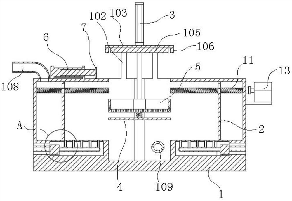 Mud filter pressing treatment device for ceramic production and processing, and using method thereof