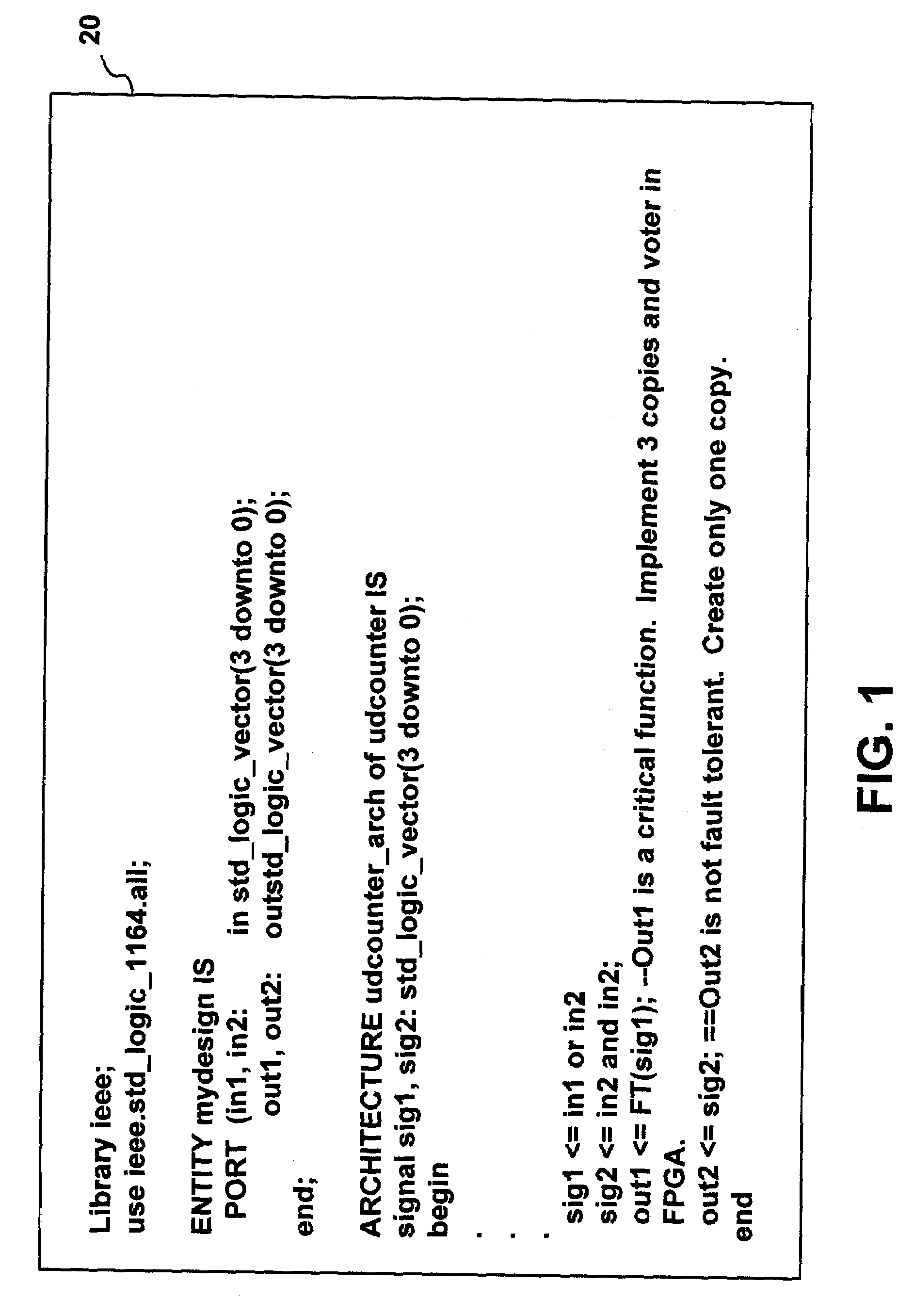 Method of selectively building redundant logic structures to improve fault tolerance