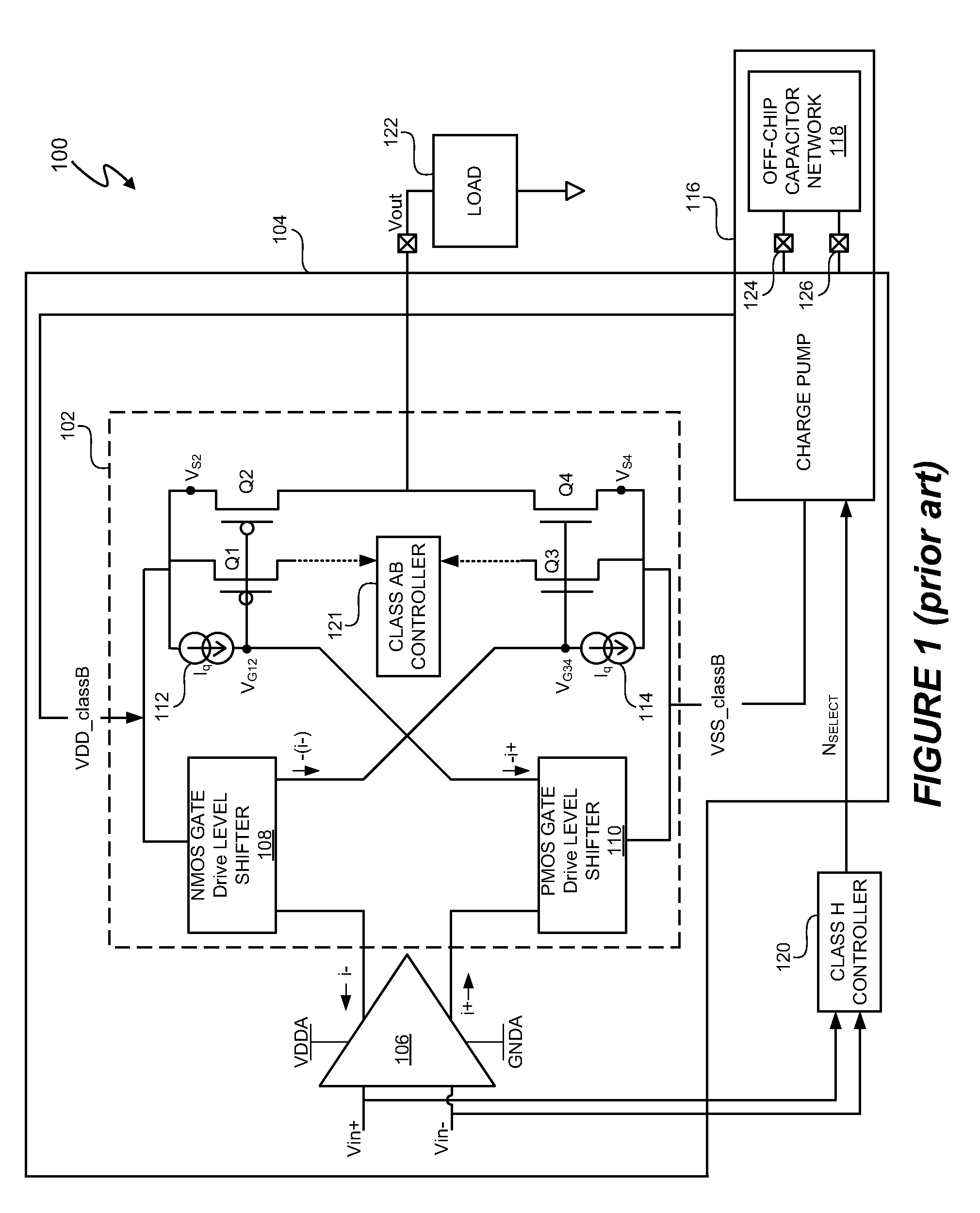 Gate-boosted, variable voltage supply rail amplifier