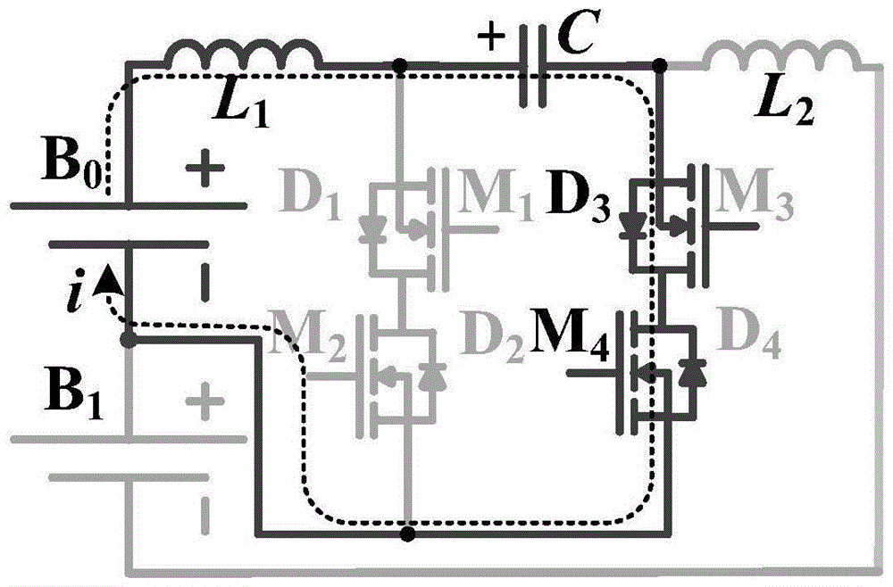 Adjacent-cell-to-cell equalization circuit and implementation method based on lcl resonance conversion