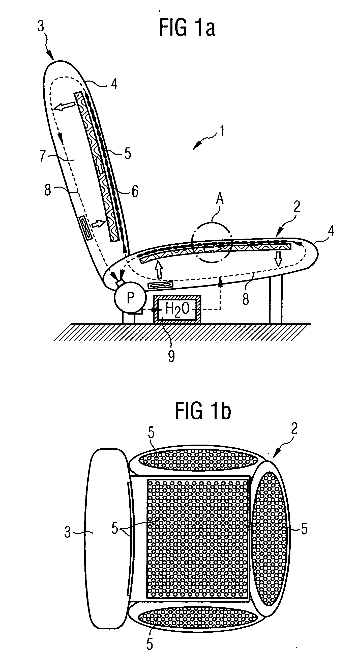 Conditioning system for cooling and heating surfaces, particularly automobile seats