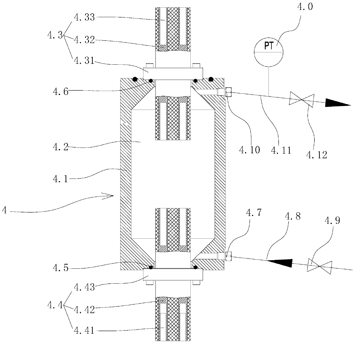 Cable cabin penetration sealing device for FSRU