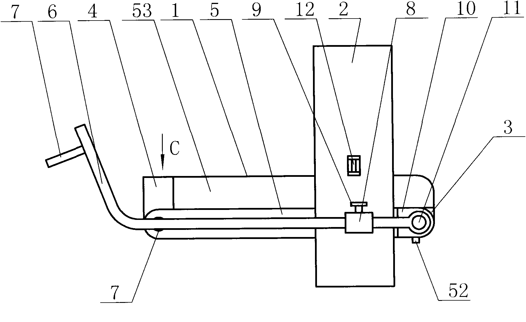 Folding gynecological-examination support