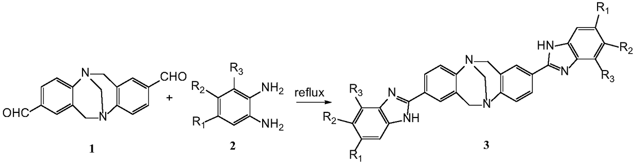 Benzimidazole-containing Tr*ger's base type compound as well as preparation method and application thereof