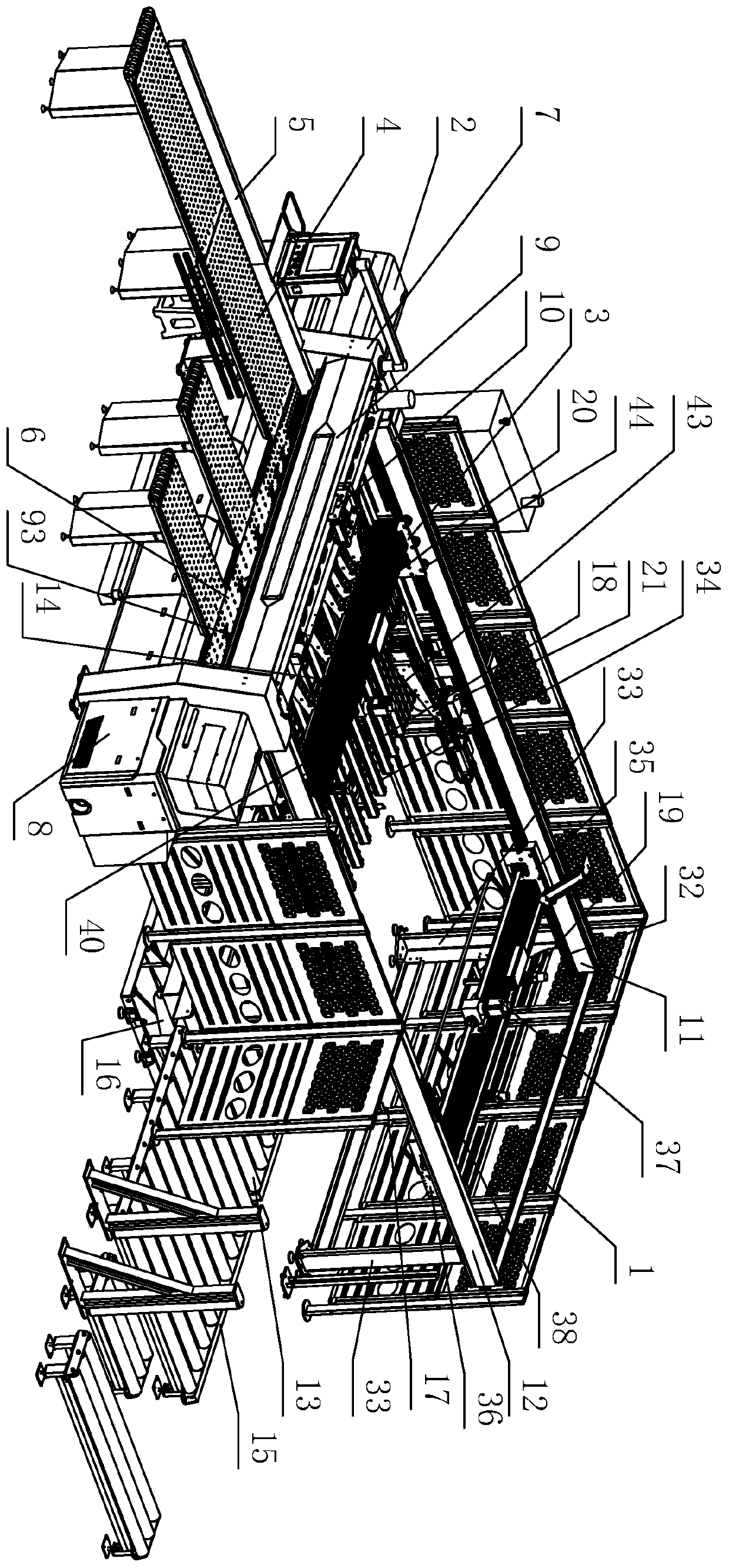 High-speed computer plate cutting saw, control system and machining method