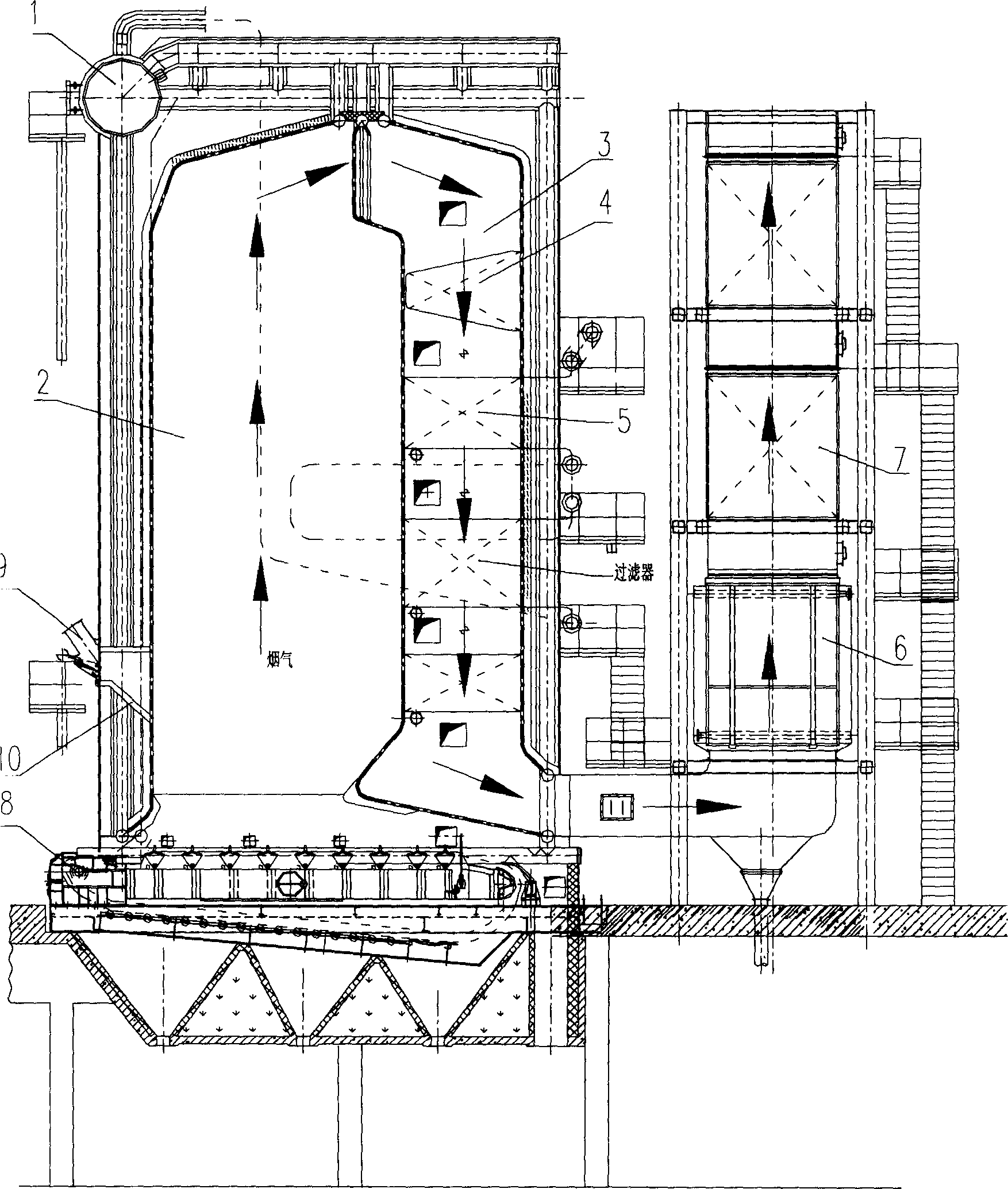 Biological mass-energy fuel boiler and its burning method