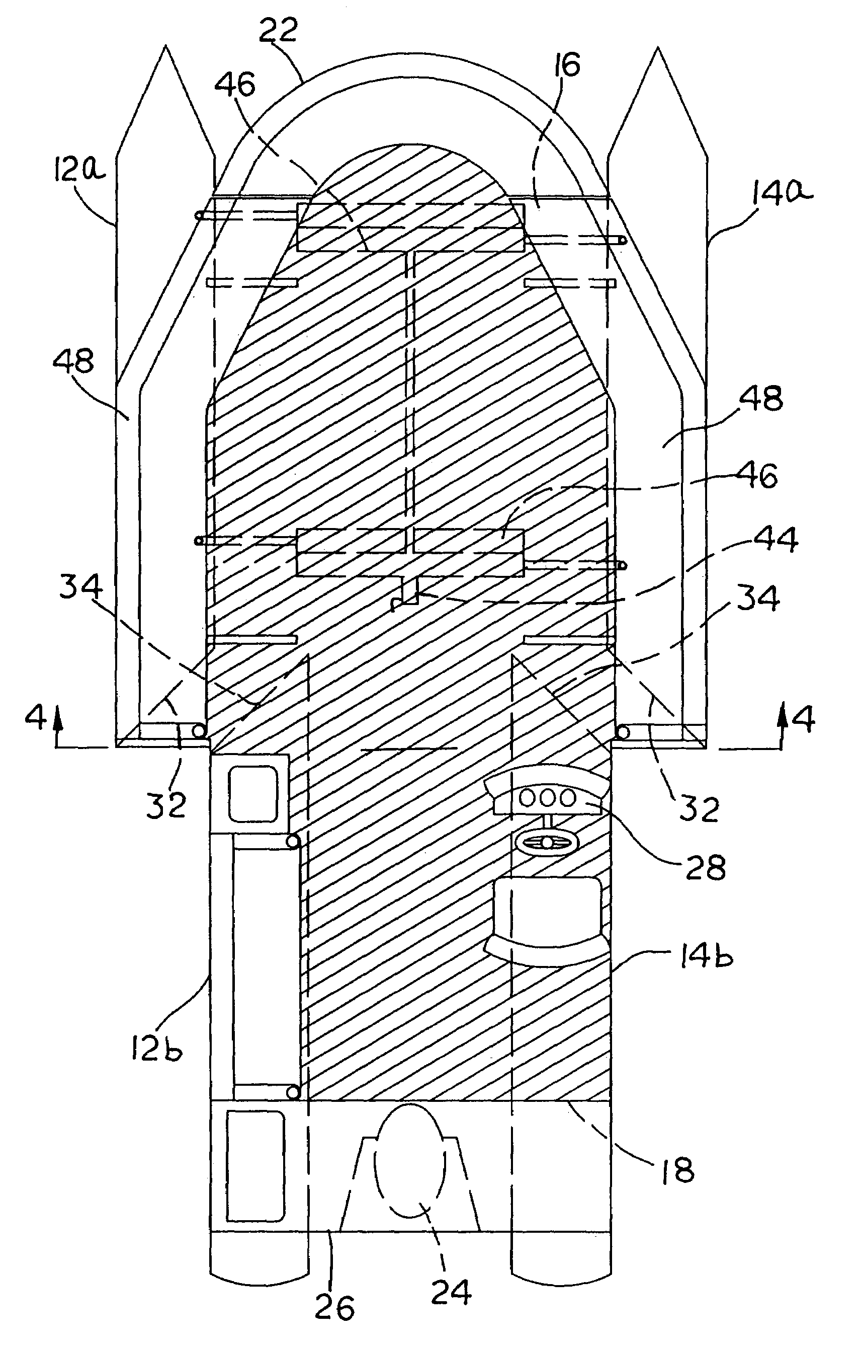 Expandable multi-hull boat