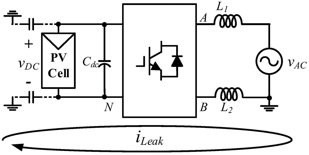 Voltage-active-clamping non-transformer-type single-phase photovoltaic inverter