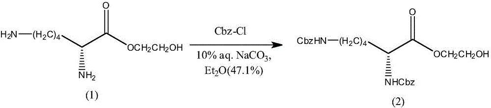 Novel bis-amidogen phosphoryl choline compound Lys-EG-PC and preparation method thereof