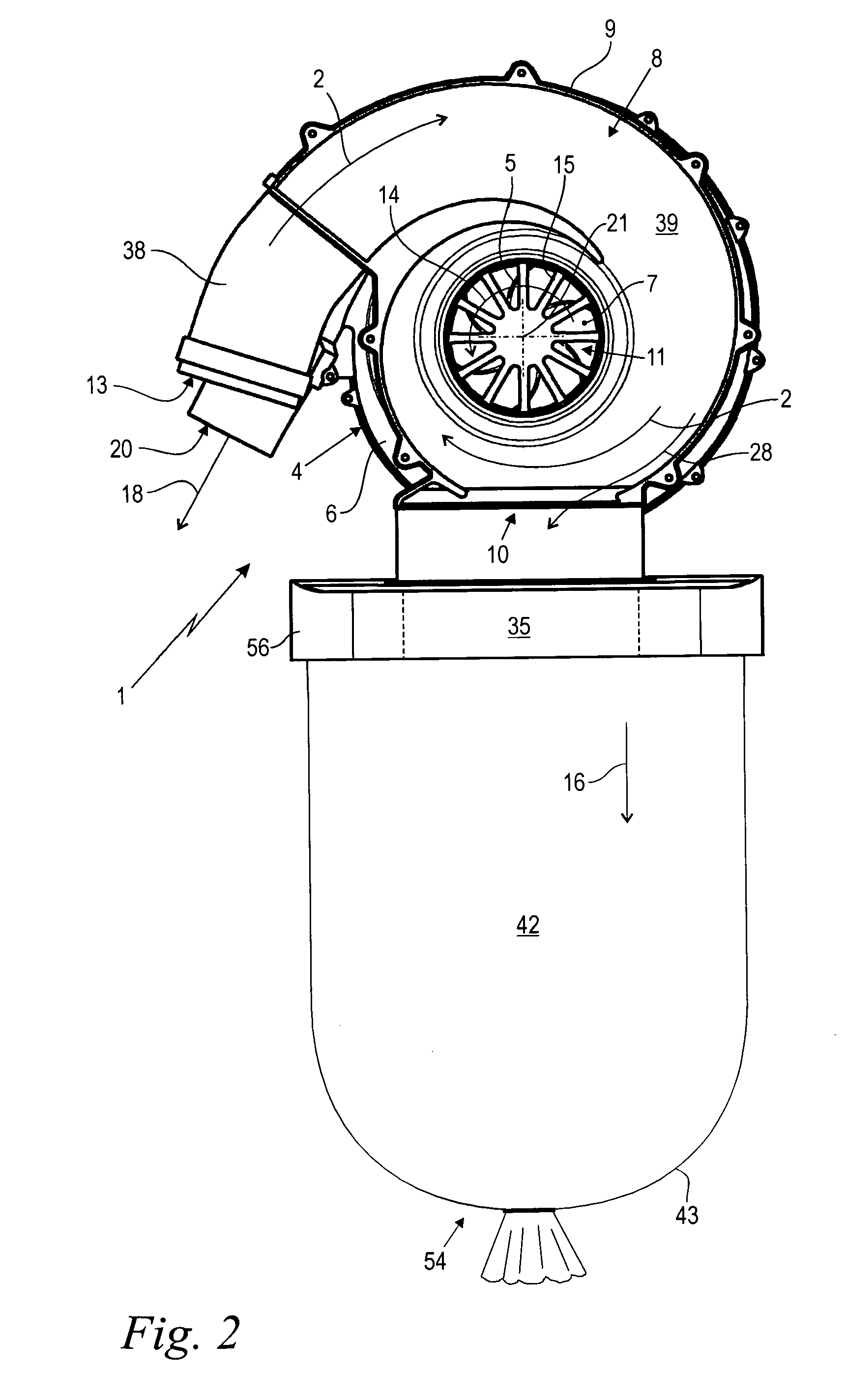 Manually guided suction apparatus