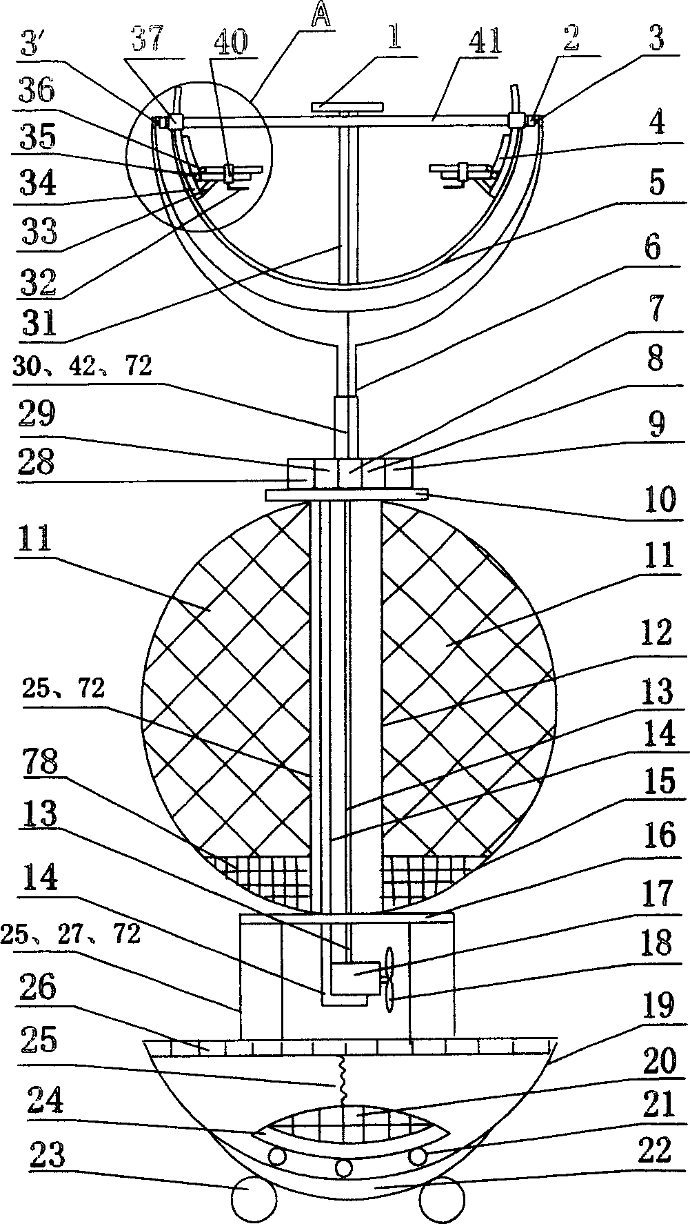 Floating body for carrying persons