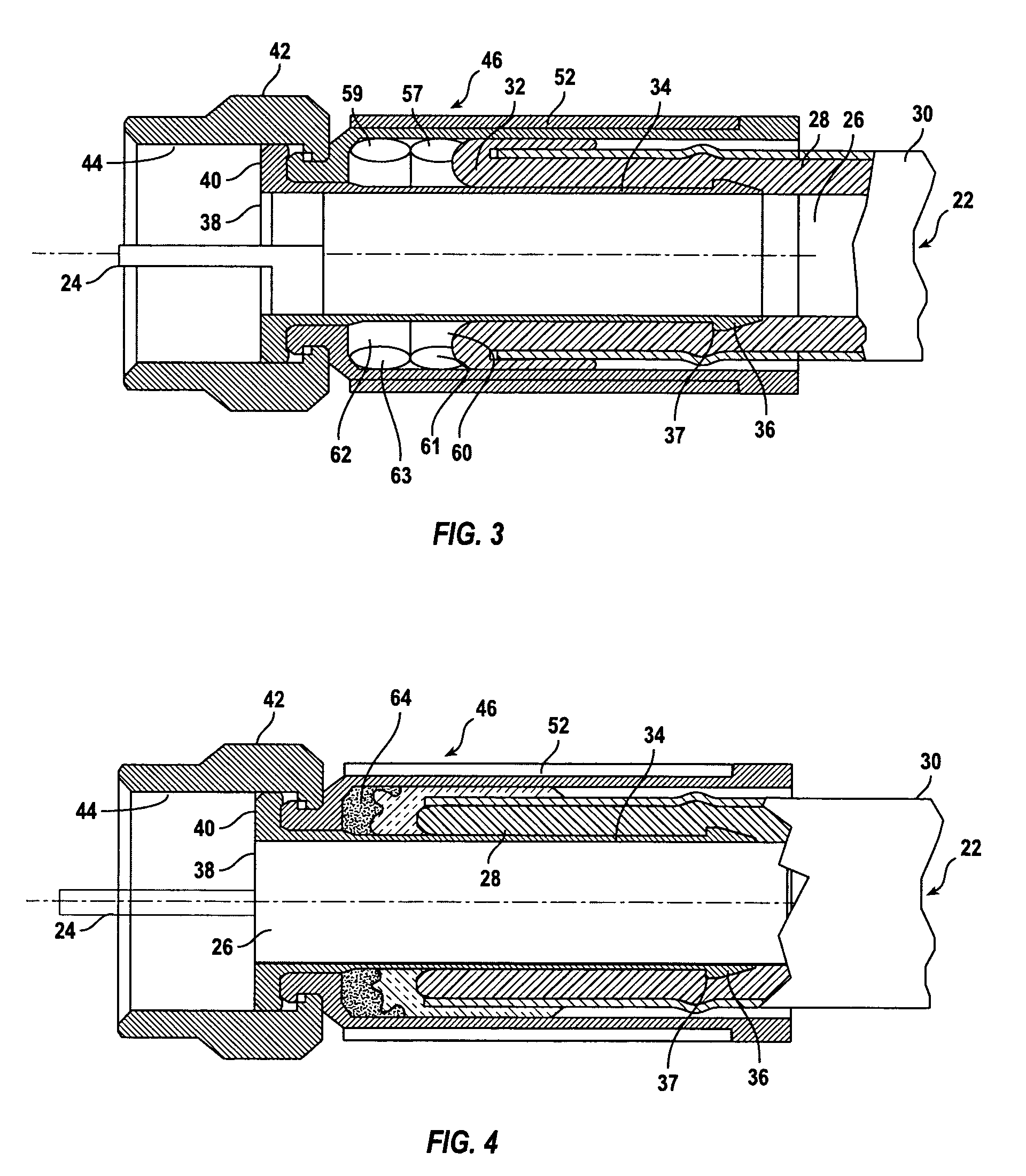 Chemically attached coaxial connector