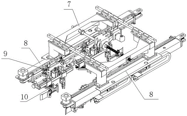 A fully automatic intelligent two-way box holding mechanism