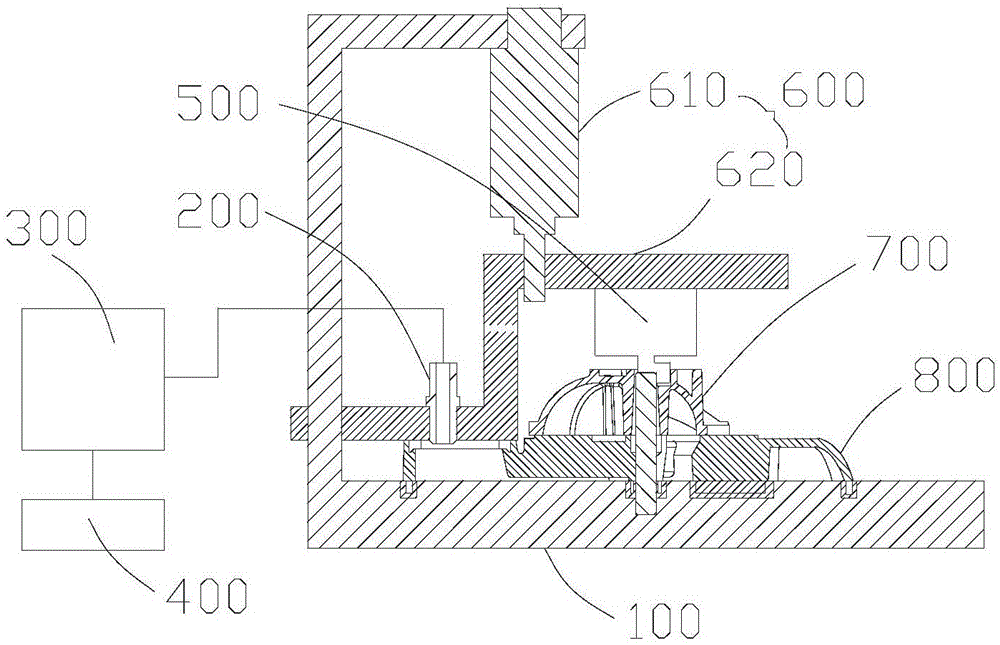 Gas meter valve cover and valve seat sealing performance detection device