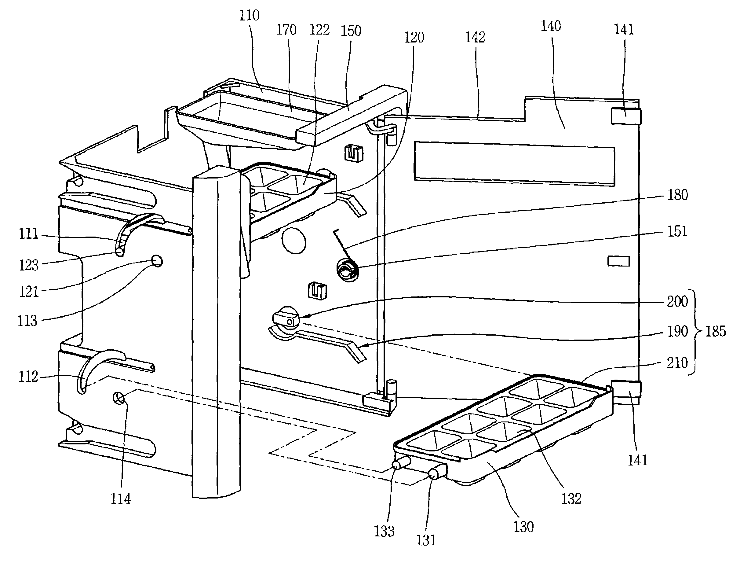 Ice making apparatus for refrigerator