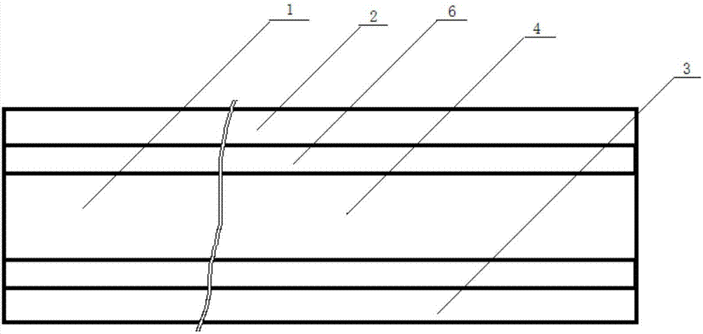 Bilateral buckle type stone powder pressed line provided with concave arc