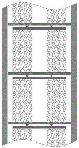 A device packed with radial wall flow structured catalyst