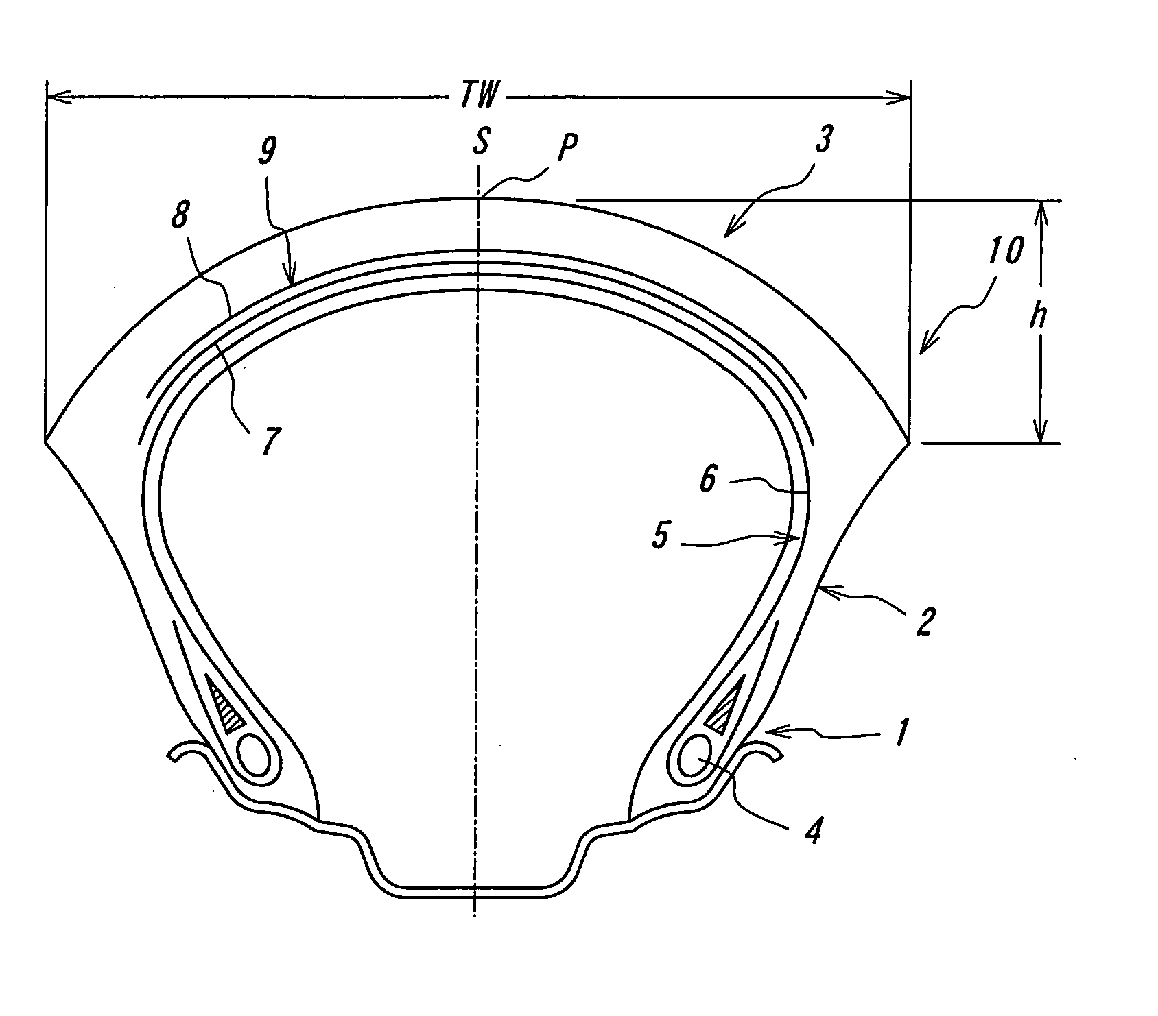 Pneumatic radial tire for motorcycle