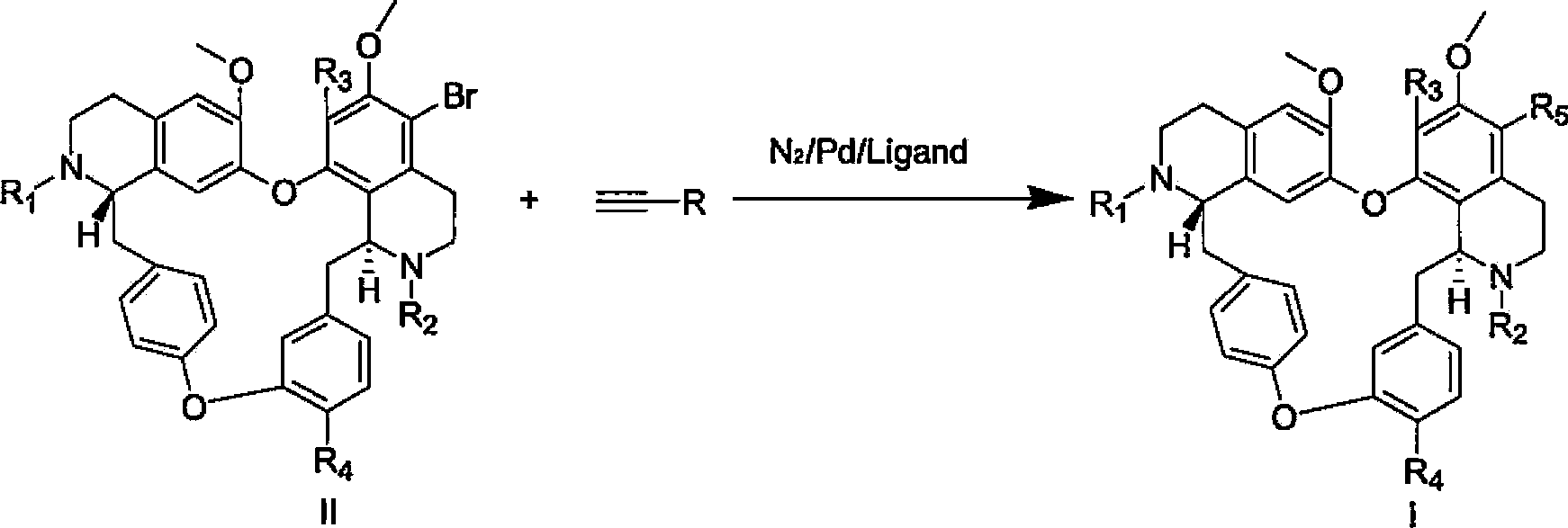 Dibenzyl tetrahydroisoquinoline derivative as well as preparation method and application thereof