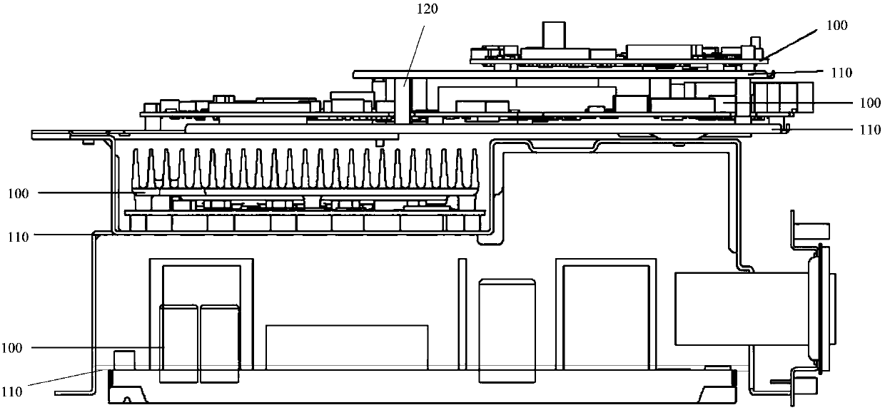 Electronic equipment circuit system architecture and laser theater equipment