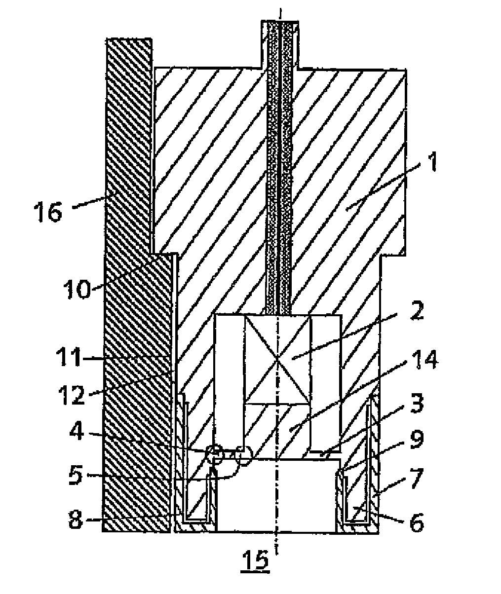 Pressure sensor for measurements in hot, dynamic processes