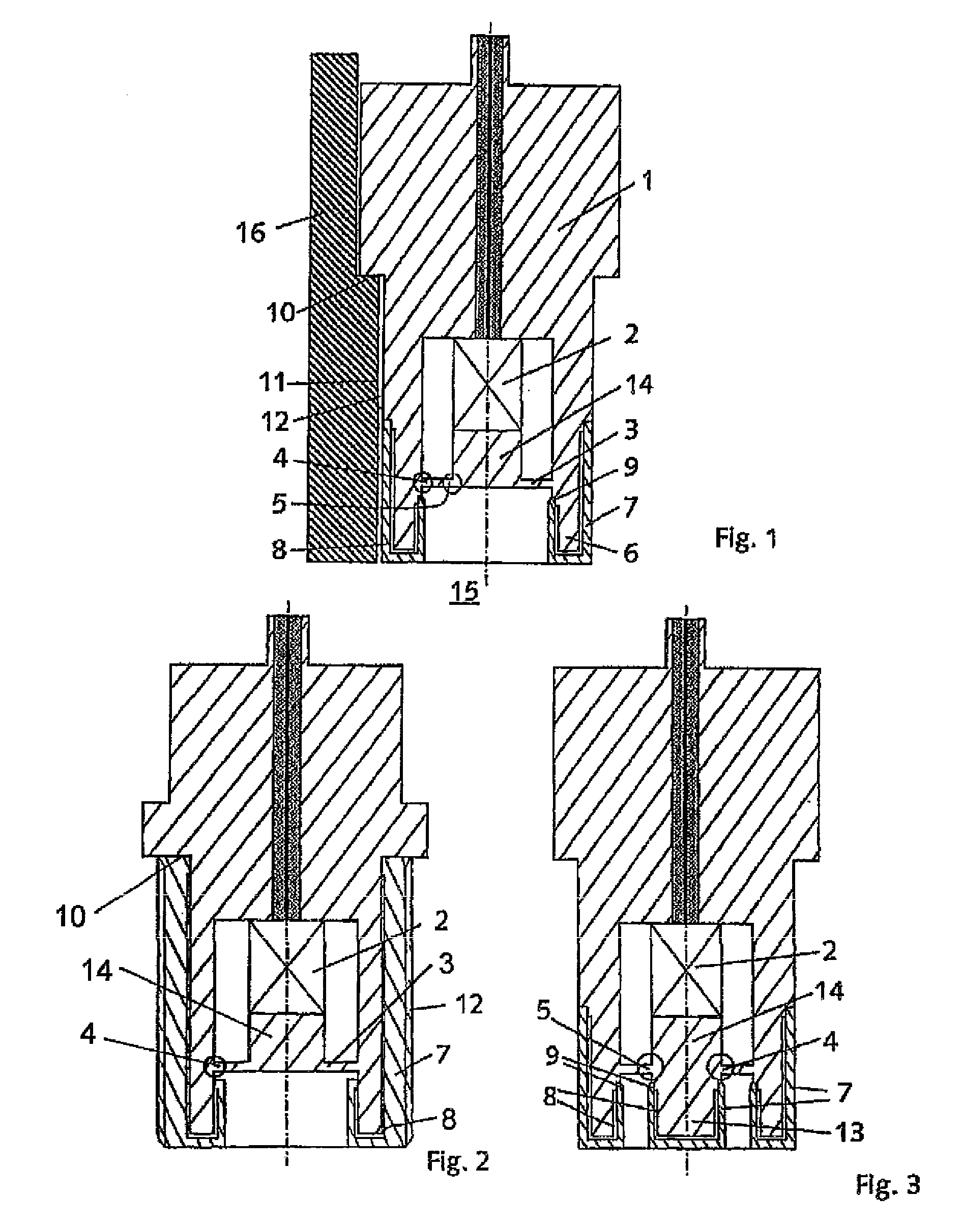 Pressure sensor for measurements in hot, dynamic processes