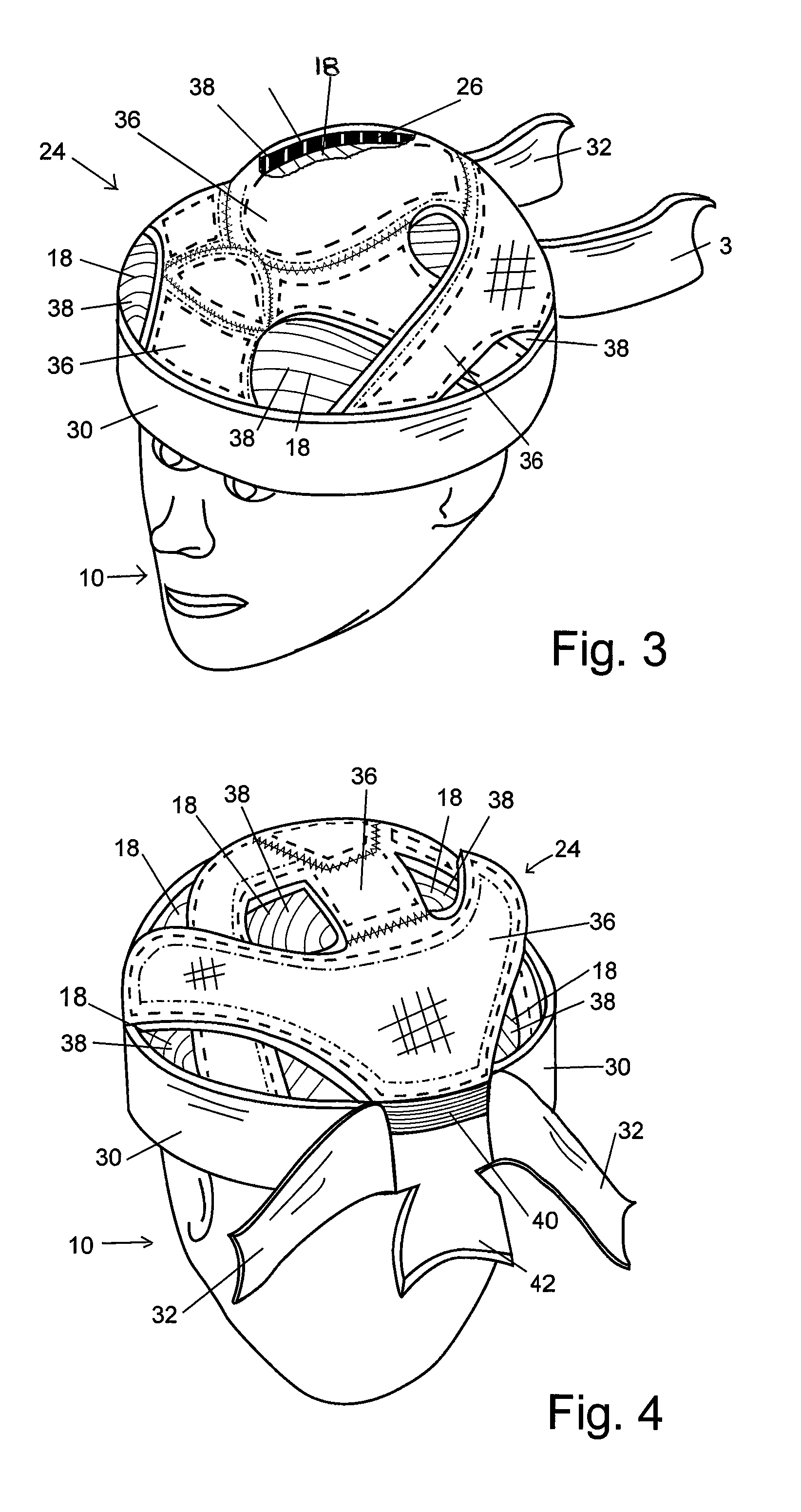 Shock absorbing, stretchable fabric, head cap for receipt under a head protection helmet