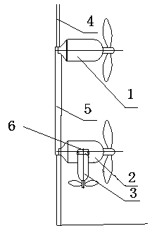 Submersible stirrer system for sewage treatment