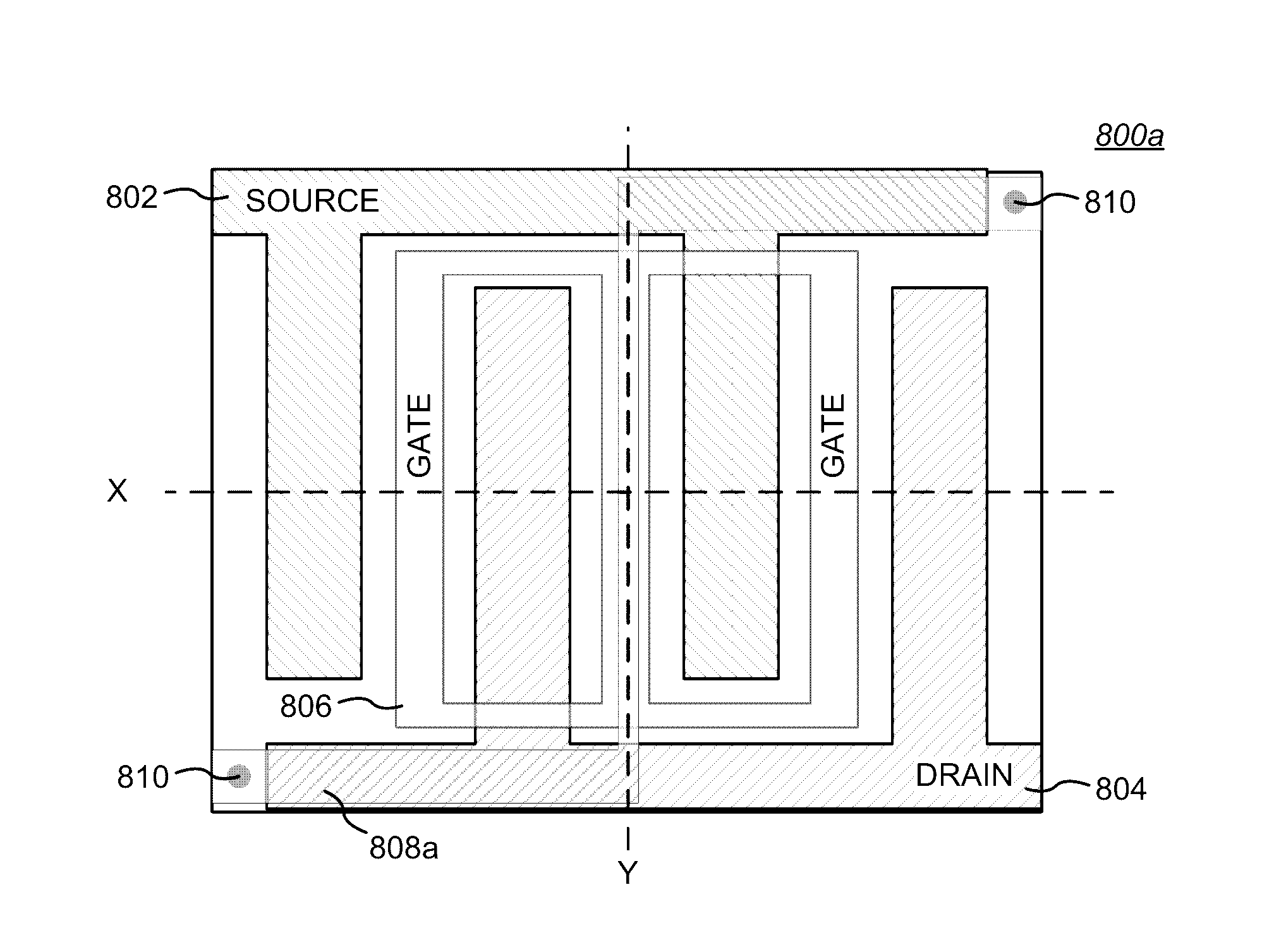 Reduced generation of second harmonics of FETs