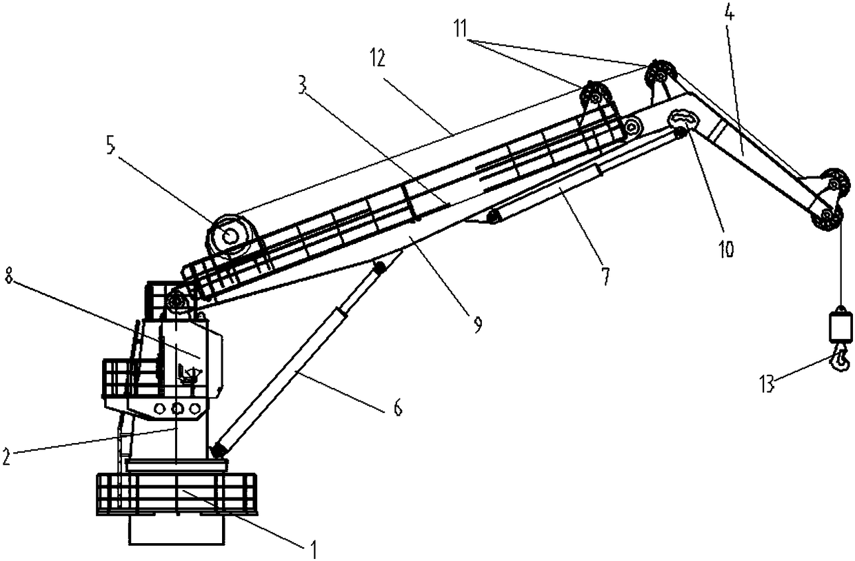 Marine knuckle crane