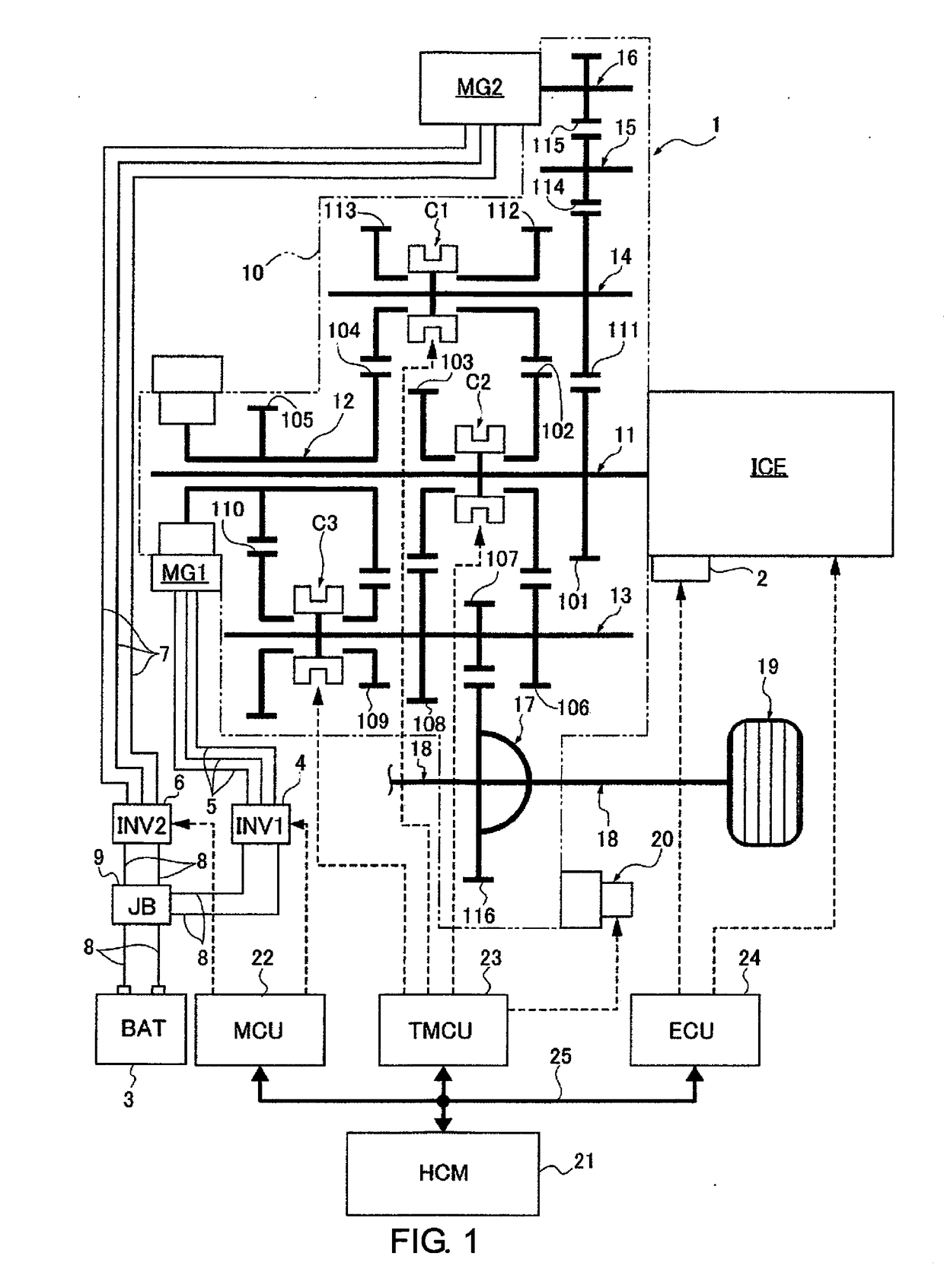 Power generation control device for hybrid vehicle