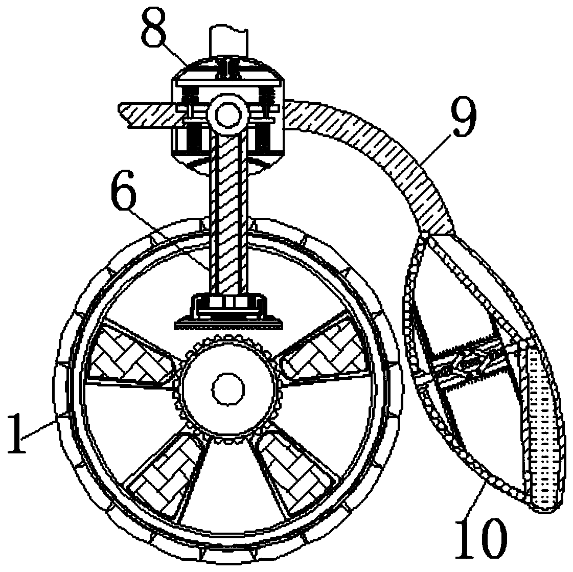 Vehicle retaining device capable of changing angle with vehicle speed